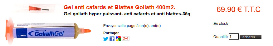 Achetez votre Goliath gel ici produit cafards goliath gel